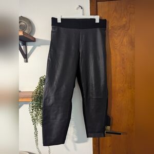 Vegan Leather Pull-On Pants